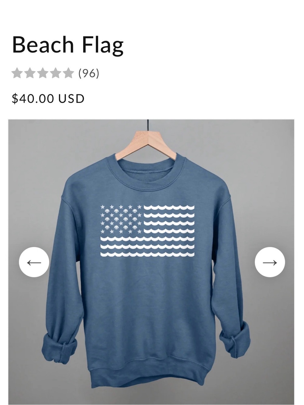 Beach flag sweatshirt